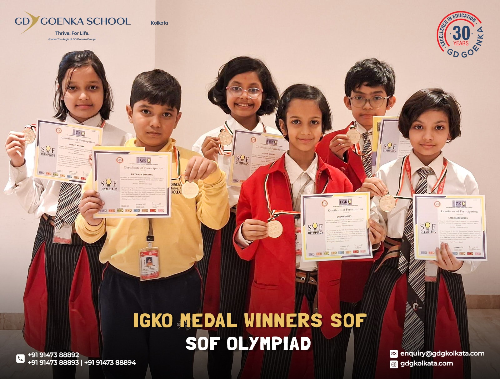 Student’s achievements